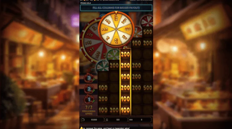 Spicy Gila - bonus wheel with prizes
