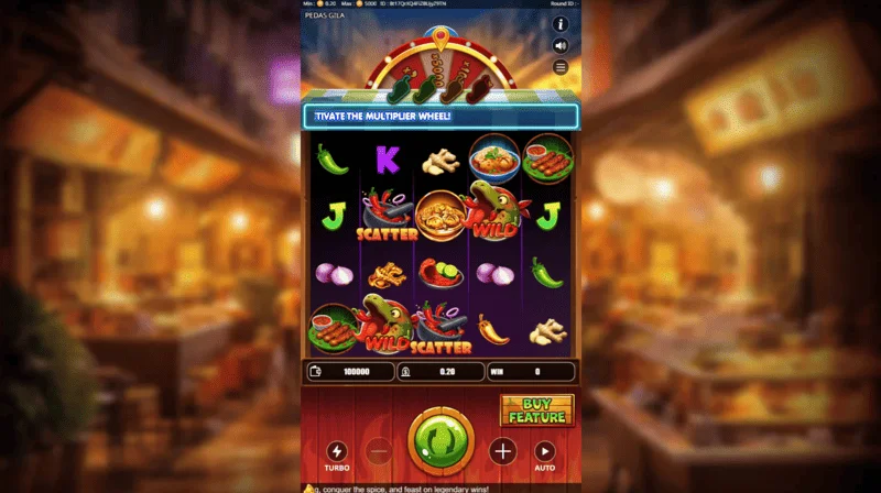 Spicy Gila - main game screen with reels
